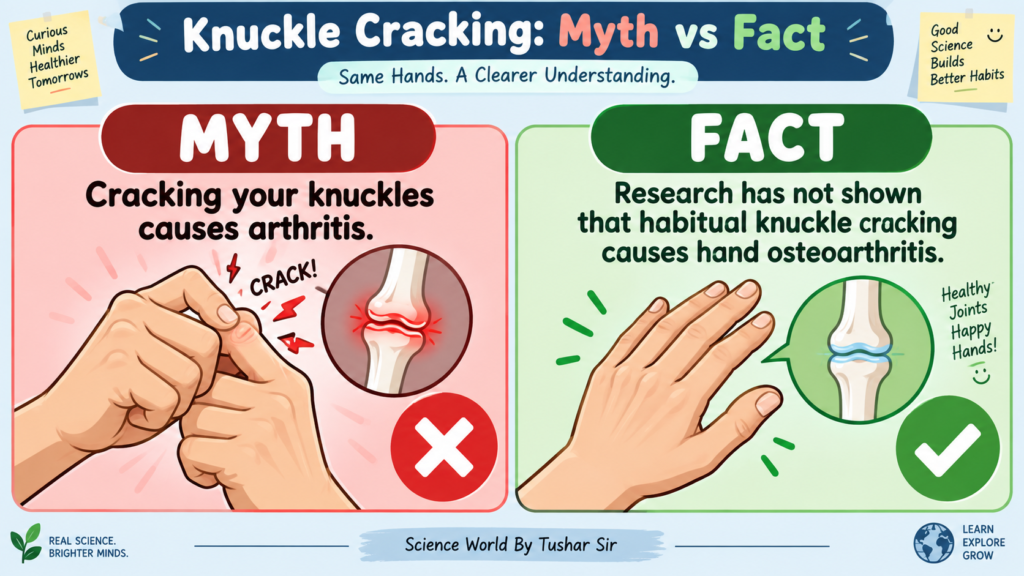 Knuckle cracking and arthritis myth vs fact explained with scientific evidence
