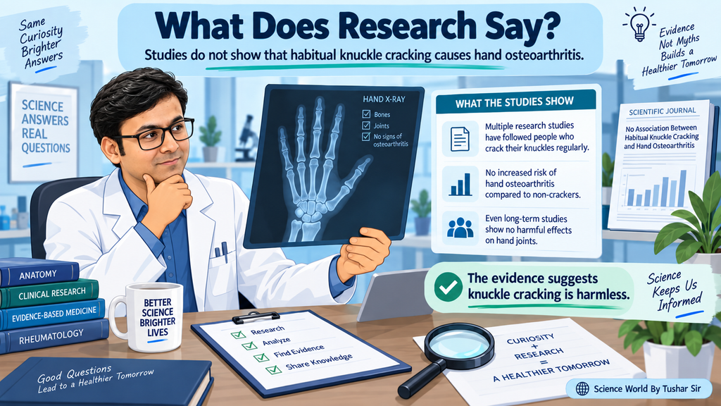 Scientific research on whether cracking your knuckles causes arthritis